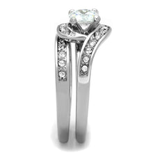 Load image into Gallery viewer, 3W575 - Rhodium Brass Ring with AAA Grade CZ  in Clear