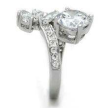 Load image into Gallery viewer, 3W576 - Rhodium Brass Ring with AAA Grade CZ  in Clear