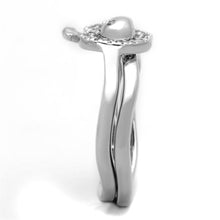 Load image into Gallery viewer, 3W594 - Rhodium Brass Ring with AAA Grade CZ  in Clear