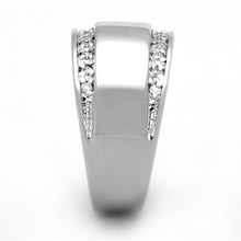 Load image into Gallery viewer, 3W601 - Rhodium Brass Ring with AAA Grade CZ  in Clear