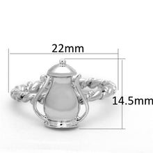 Load image into Gallery viewer, 3W607 - Rhodium Brass Ring with No Stone