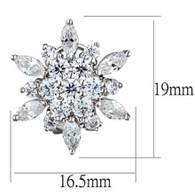 Load image into Gallery viewer, 3W661 - Rhodium Brass Earrings with AAA Grade CZ  in Clear