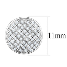 Load image into Gallery viewer, 3W666 - Rhodium Brass Earrings with AAA Grade CZ  in Clear