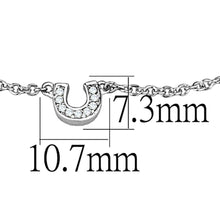 Load image into Gallery viewer, 3W710 - Rhodium Brass Bracelet with AAA Grade CZ  in Clear
