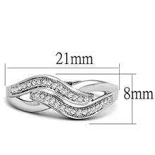 Load image into Gallery viewer, 3W724 - Rhodium Brass Ring with AAA Grade CZ  in Clear