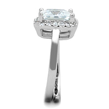 Load image into Gallery viewer, 3W729 - Rhodium Brass Ring with AAA Grade CZ  in Clear