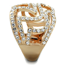 Load image into Gallery viewer, 3W733 - Rose Gold Brass Ring with Top Grade Crystal  in Clear