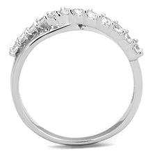 Load image into Gallery viewer, 3W742 - Rhodium Brass Ring with AAA Grade CZ  in Clear