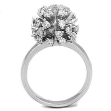 Load image into Gallery viewer, 3W752 - Rhodium Brass Ring with AAA Grade CZ  in Clear