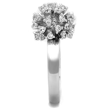 Load image into Gallery viewer, 3W752 - Rhodium Brass Ring with AAA Grade CZ  in Clear