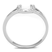 Load image into Gallery viewer, 3W762 - Rhodium Brass Ring with AAA Grade CZ  in Clear