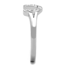 Load image into Gallery viewer, 3W762 - Rhodium Brass Ring with AAA Grade CZ  in Clear
