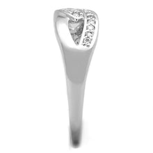 Load image into Gallery viewer, 3W763 - Rhodium Brass Ring with AAA Grade CZ  in Clear