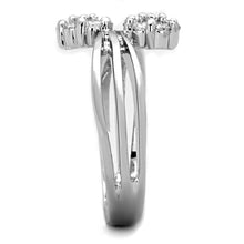 Load image into Gallery viewer, 3W767 - Rhodium Brass Ring with AAA Grade CZ  in Clear