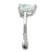 Load image into Gallery viewer, 3W776 - Rhodium Brass Ring with AAA Grade CZ  in Clear