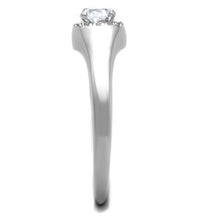 Load image into Gallery viewer, 3W780 - Rhodium Brass Ring with AAA Grade CZ  in Clear