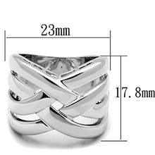 Load image into Gallery viewer, 3W784 - Rhodium Brass Ring with No Stone