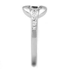 Load image into Gallery viewer, 3W790 - Rhodium Brass Ring with AAA Grade CZ  in Clear