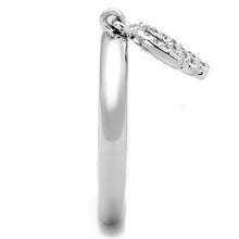 Load image into Gallery viewer, 3W808 - Rhodium Brass Ring with AAA Grade CZ  in Clear