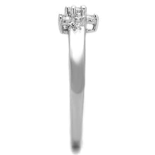 Load image into Gallery viewer, 3W814 - Rhodium Brass Ring with AAA Grade CZ  in Clear