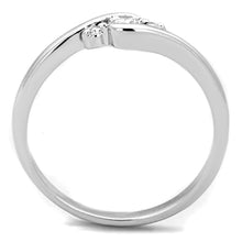 Load image into Gallery viewer, 3W822 - Rhodium Brass Ring with AAA Grade CZ  in Clear