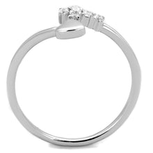Load image into Gallery viewer, 3W860 - Rhodium Brass Ring with AAA Grade CZ  in Clear