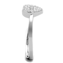Load image into Gallery viewer, 3W865 - Rhodium Brass Ring with AAA Grade CZ  in Clear