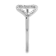 Load image into Gallery viewer, 3W866 - Rhodium Brass Ring with AAA Grade CZ  in Clear