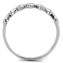 Load image into Gallery viewer, 3W868 - Rhodium Brass Ring with AAA Grade CZ  in Clear