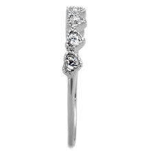 Load image into Gallery viewer, 3W868 - Rhodium Brass Ring with AAA Grade CZ  in Clear