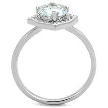 Load image into Gallery viewer, 3W877 - Rhodium Brass Ring with AAA Grade CZ  in Clear