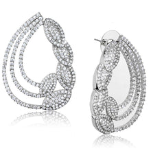 Load image into Gallery viewer, 3W922 - Rhodium Brass Jewelry Sets with AAA Grade CZ  in Clear