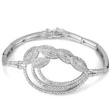 Load image into Gallery viewer, 3W922 - Rhodium Brass Jewelry Sets with AAA Grade CZ  in Clear