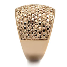 Load image into Gallery viewer, 3W935 - IP Rose Gold(Ion Plating) Brass Ring with AAA Grade CZ  in Metallic Light Gold