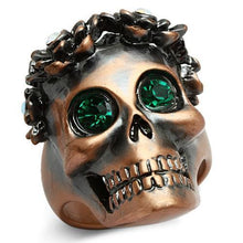 Load image into Gallery viewer, 3W014 - Ancientry Gold White Metal Ring with Top Grade Crystal  in Emerald