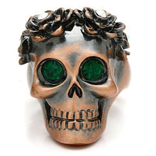 Load image into Gallery viewer, 3W014 - Ancientry Gold White Metal Ring with Top Grade Crystal  in Emerald