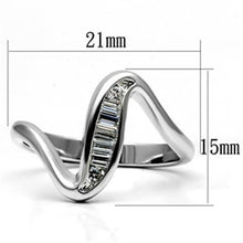 Load image into Gallery viewer, 3W024 - Rhodium Brass Ring with AAA Grade CZ  in Clear