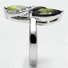 Load image into Gallery viewer, 3W033 - Rhodium Brass Ring with AAA Grade CZ  in Multi Color