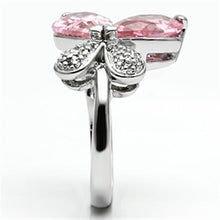 Load image into Gallery viewer, 3W051 - Rhodium Brass Ring with AAA Grade CZ  in Rose