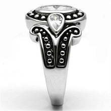 Load image into Gallery viewer, 3W056 - Rhodium Brass Ring with AAA Grade CZ  in Clear