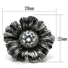 Load image into Gallery viewer, 3W060 - Rhodium Brass Ring with AAA Grade CZ  in Clear