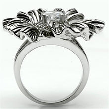 Load image into Gallery viewer, 3W060 - Rhodium Brass Ring with AAA Grade CZ  in Clear