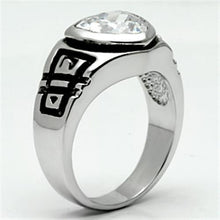 Load image into Gallery viewer, 3W062 - Rhodium Brass Ring with AAA Grade CZ  in Clear
