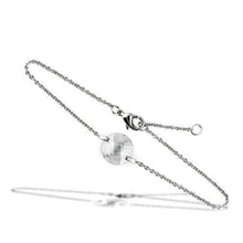 Load image into Gallery viewer, 3W066 - Rhodium Brass Bracelet with AAA Grade CZ  in Clear