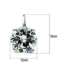 Load image into Gallery viewer, 3W090 - Rhodium Brass Earrings with AAA Grade CZ  in Clear