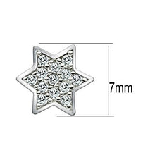 Load image into Gallery viewer, 3W092 - Rhodium Brass Earrings with AAA Grade CZ  in Clear