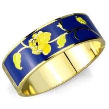Load image into Gallery viewer, 3W1018 - Gold White Metal Bangle with Epoxy  in Capri Blue