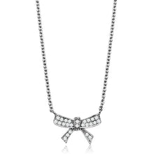 Load image into Gallery viewer, 3W1028 - Rhodium Brass Chain Pendant with AAA Grade CZ  in Clear