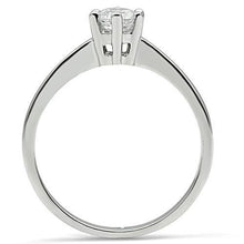 Load image into Gallery viewer, 3W109 - Rhodium Brass Ring with AAA Grade CZ  in Clear