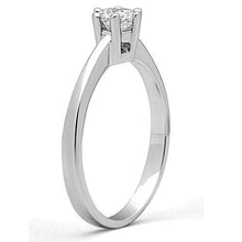 Load image into Gallery viewer, 3W109 - Rhodium Brass Ring with AAA Grade CZ  in Clear
